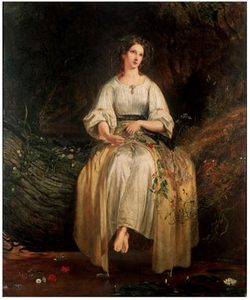 Richard Redgrave, Ophelia Weaving Her Garlands
