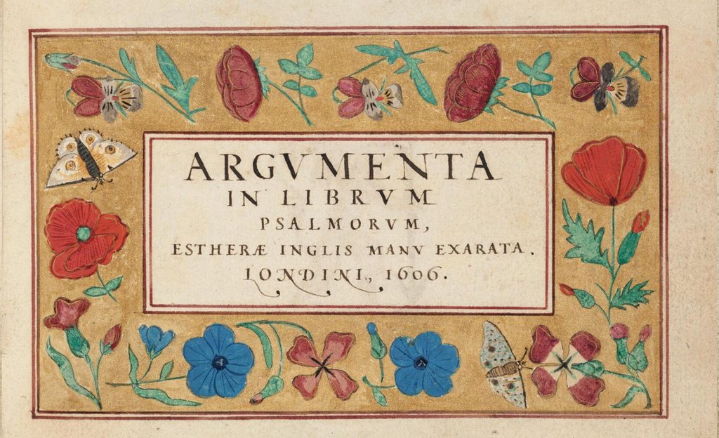 Inglis Library Buds, Bugs, and Birds in the Manuscripts of Esther Inglis | Folger ...
