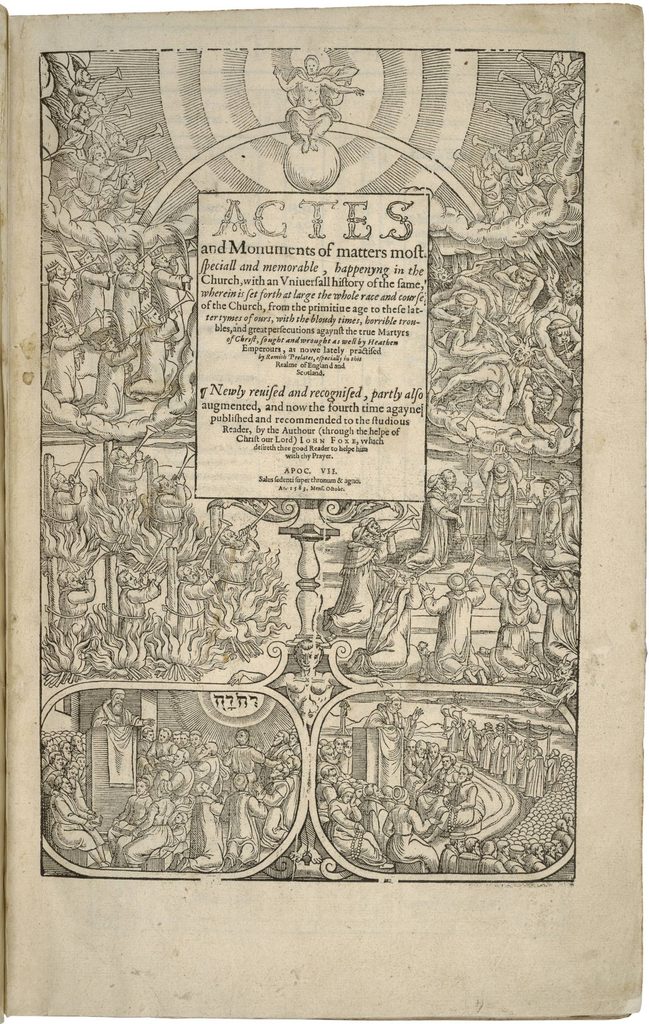 Flger Sitting with the Book of Martyrs | Folger Shakespeare Library