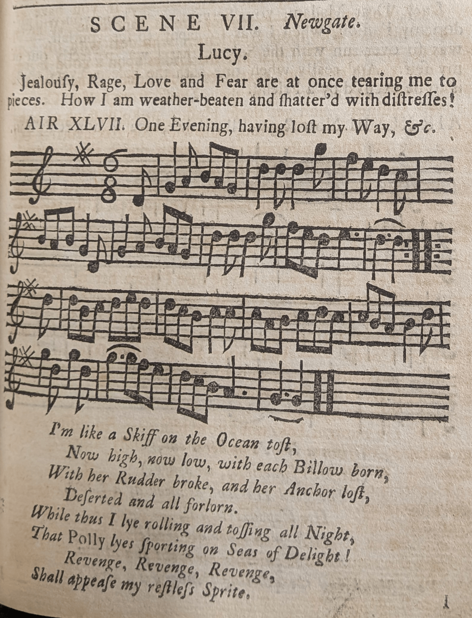 Printed music and lyrics.