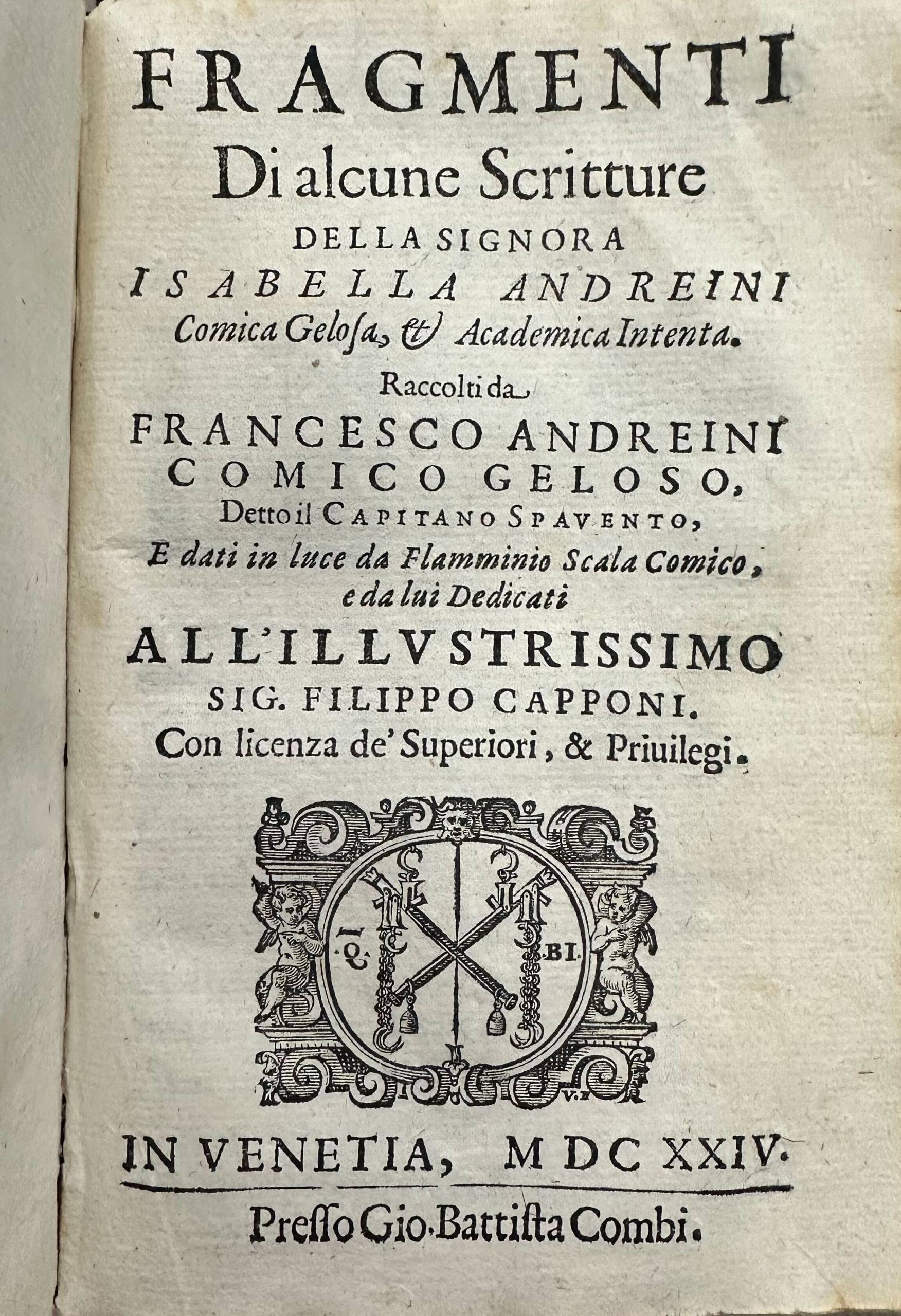 A printed title page of a book