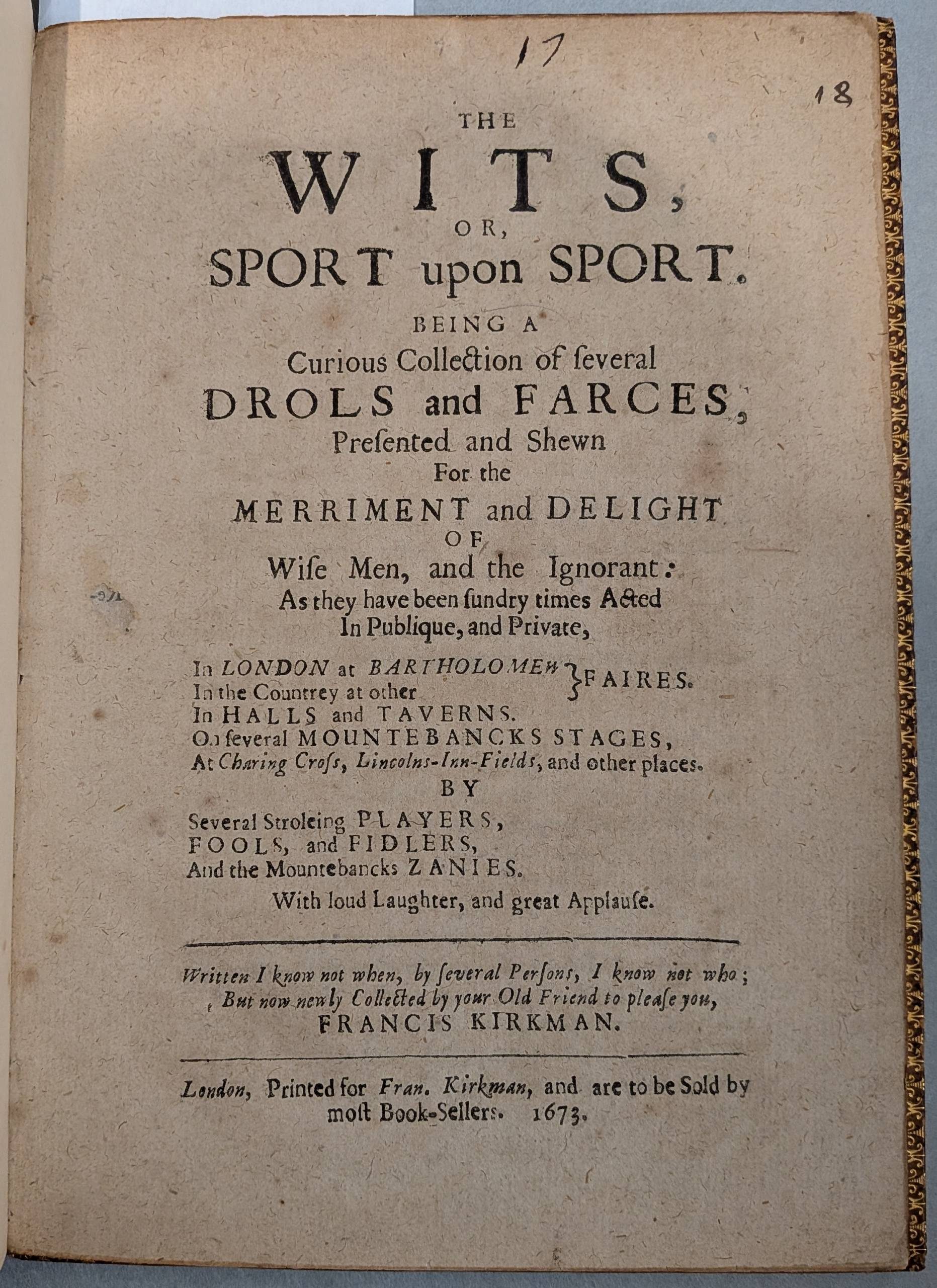 A printed title page of a book.