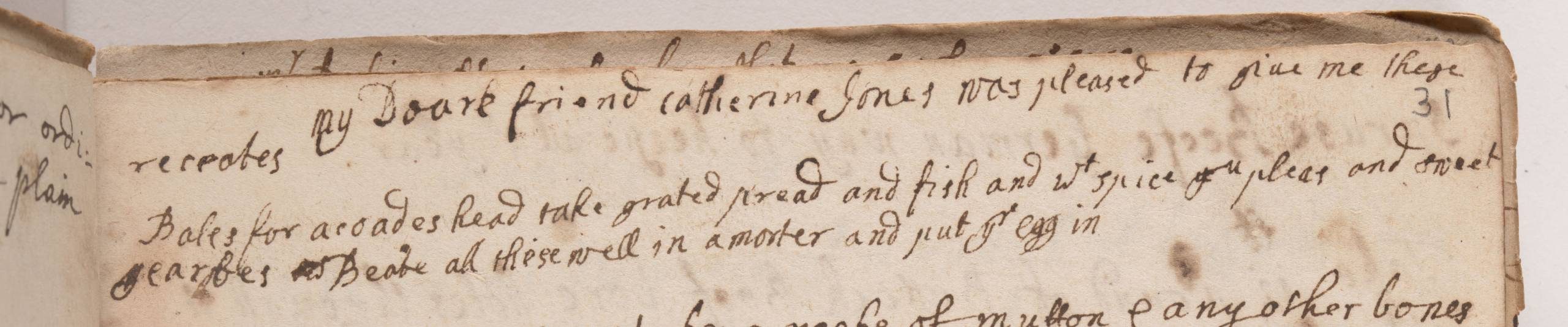 A few lines of handwritten text