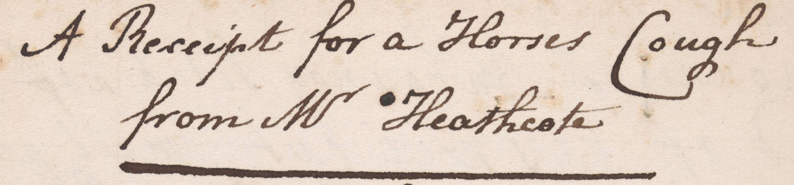 A handwritten recipe title.