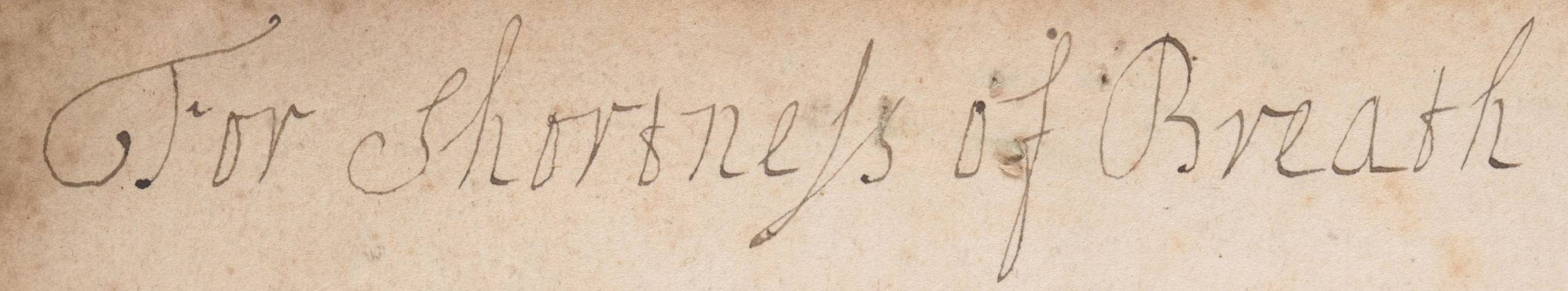 A handwritten recipe title