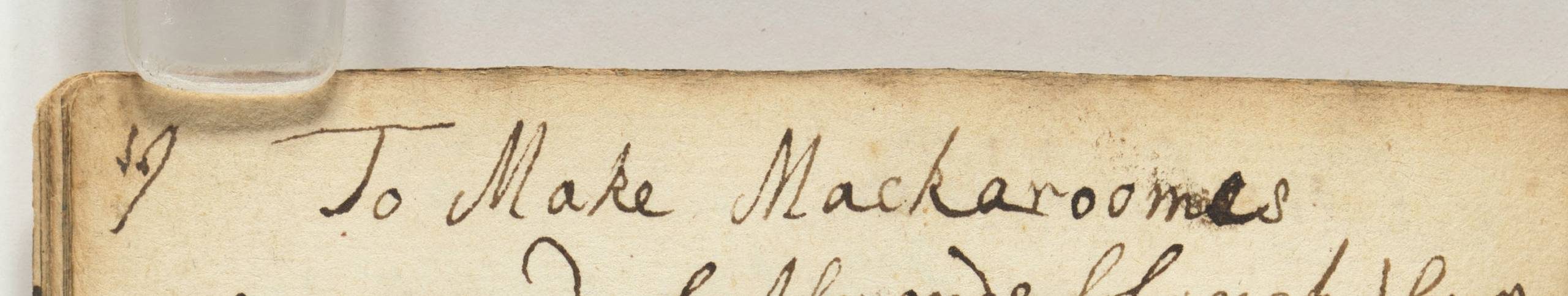 A handwritten recipe title