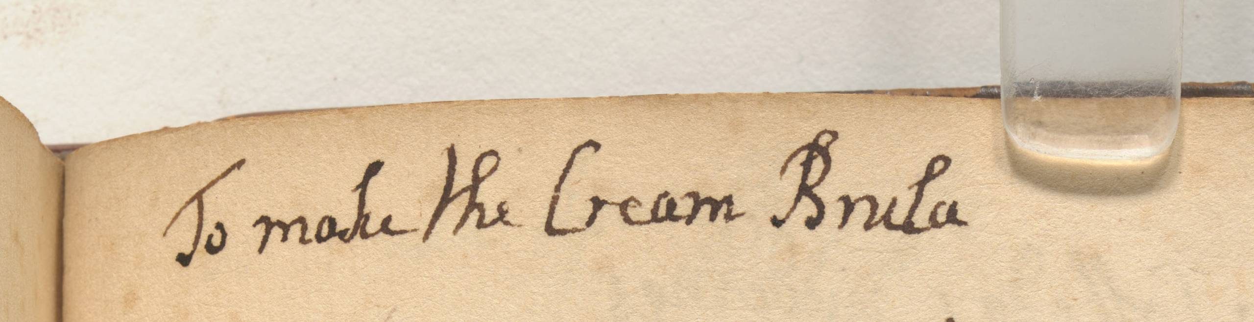 A handwritten recipe title
