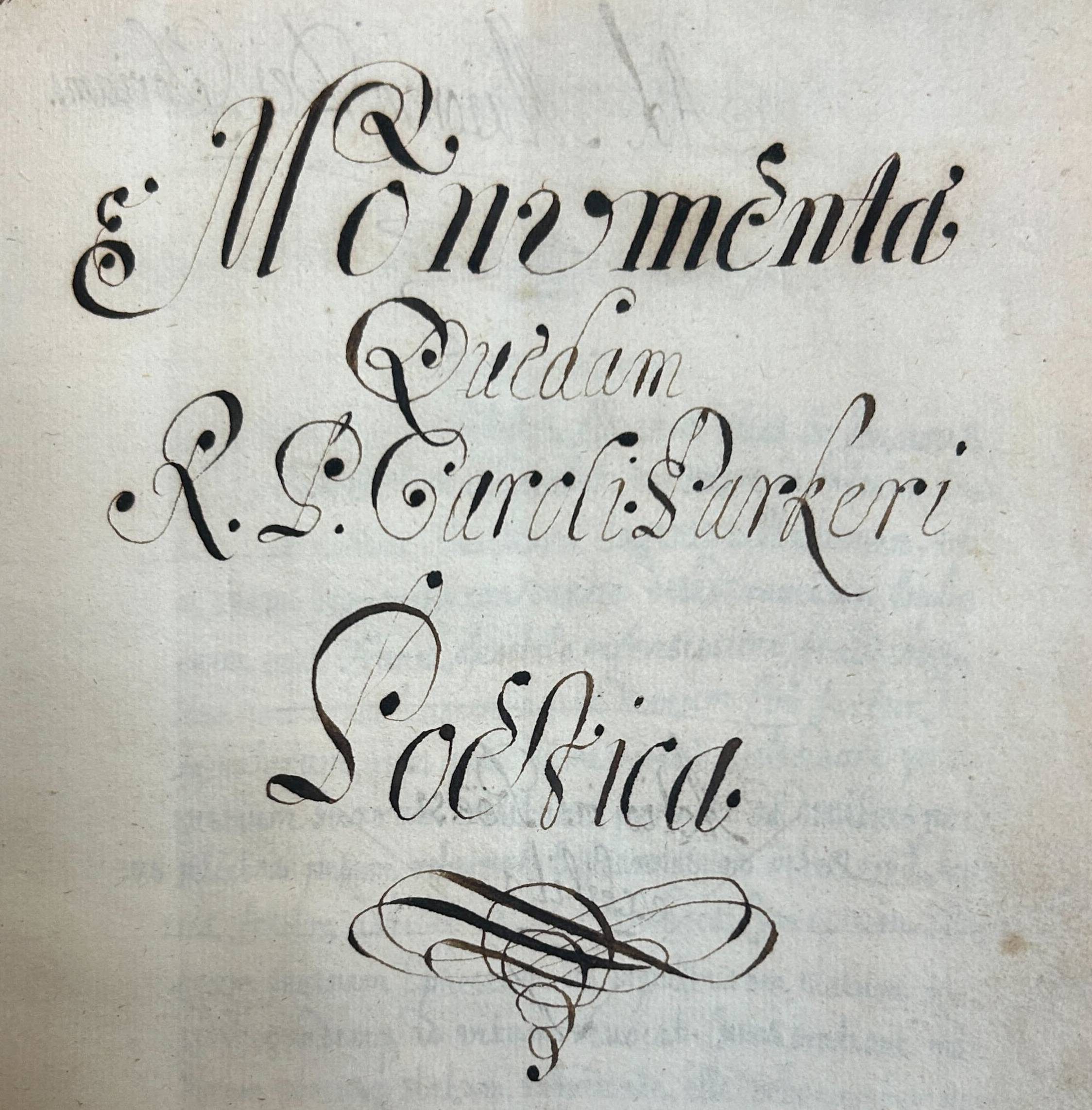 A handwritten title of a volume followed by the compiler's name