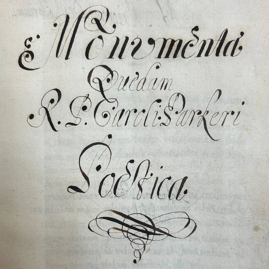A handwritten title of a volume followed by the compiler's name