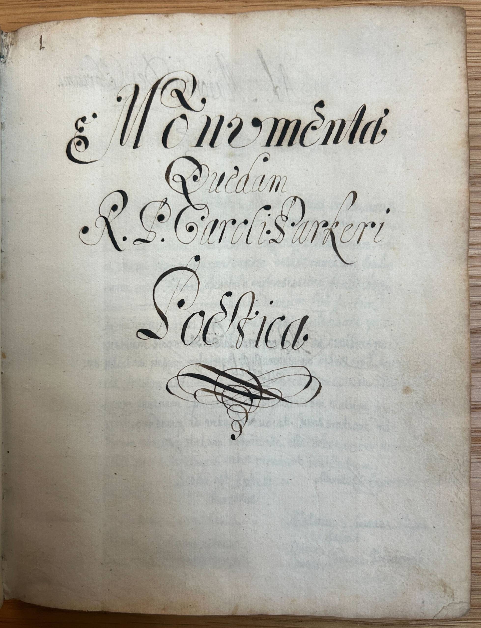 A handwritten title of a volume followed by the compiler's name