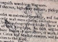 A paragraph of printed text, a woodcut image from the previous page showing through.