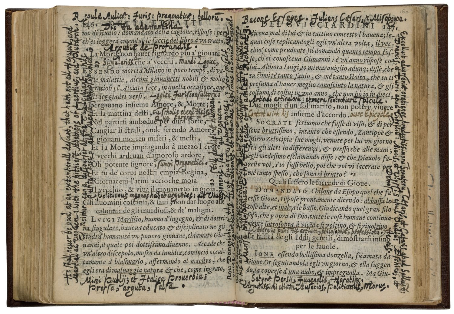 heavily annotated page in the hand of Gabriel Harvey