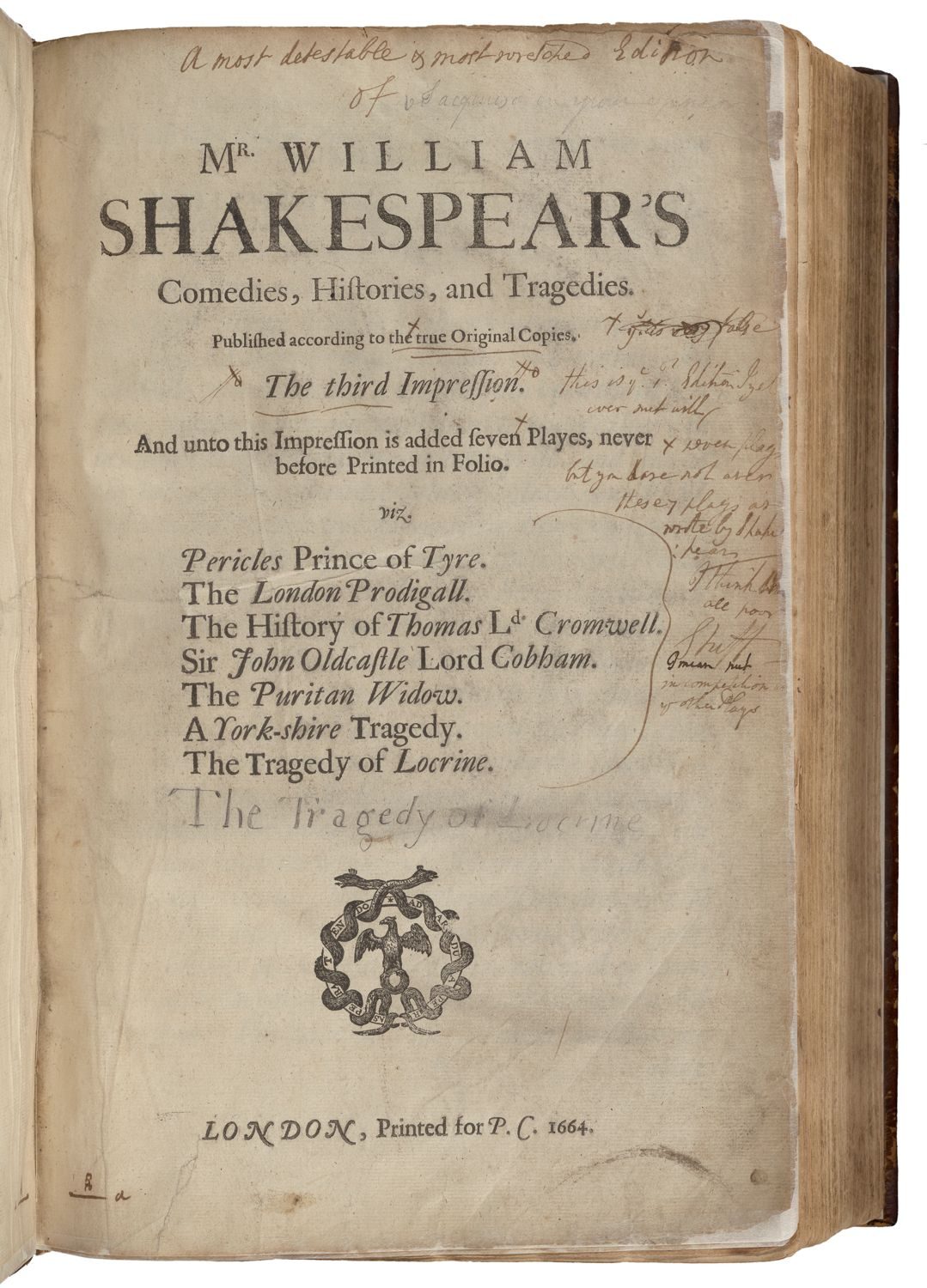 title page of a third folio